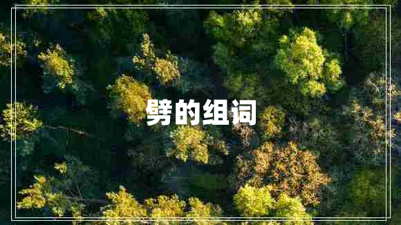 劈的組詞