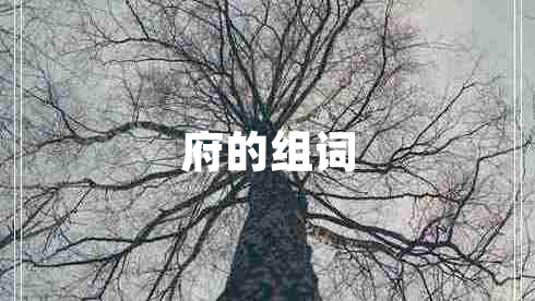 府的組詞