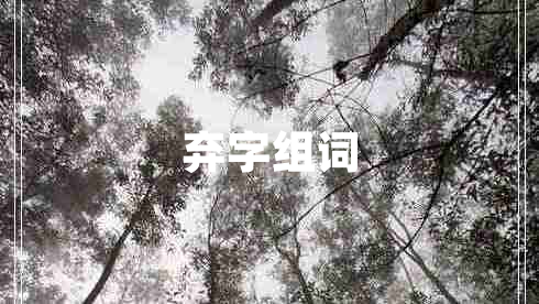 棄字組詞