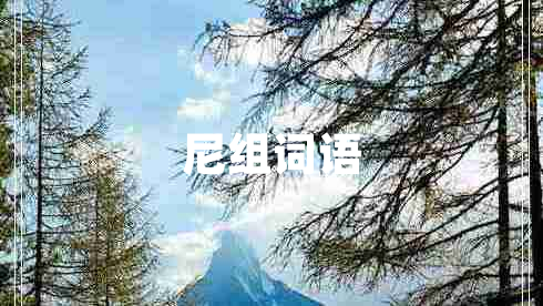 尼組詞語(yǔ)