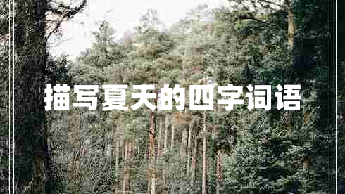 描寫(xiě)夏天的四字詞語(yǔ)