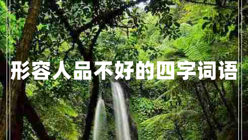 形容人品不好的四字詞語(yǔ)