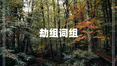 劫組詞組