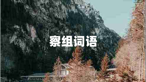 察組詞語(yǔ)