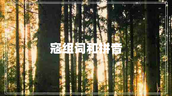 寇組詞和拼音