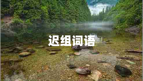 遲組詞語(yǔ)