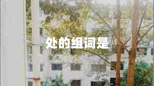 處的組詞是