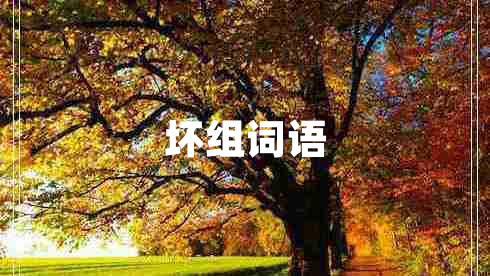 壞組詞語