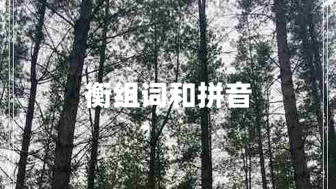 衡組詞和拼音