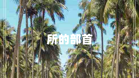 所的部首