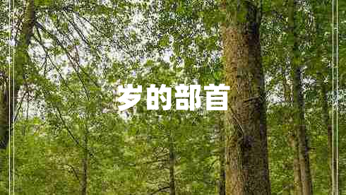 歲的部首