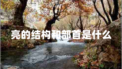 亮的結構和部首是什么
