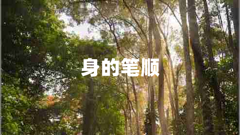 身的筆順