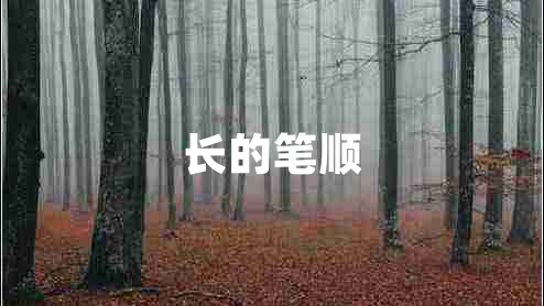 長(zhǎng)的筆順