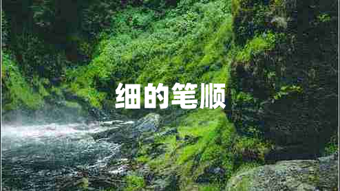 細(xì)的筆順