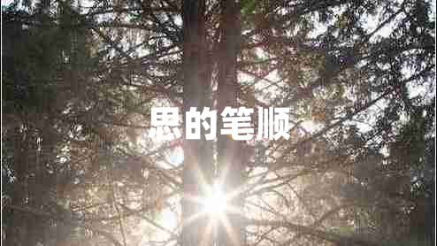 思的筆順