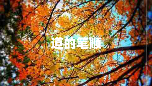 道的筆順