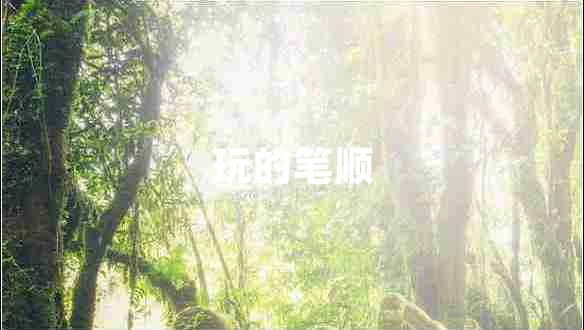 玩的筆順