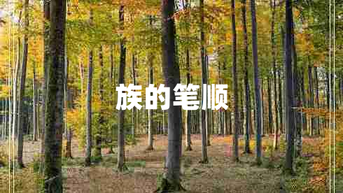 族的筆順