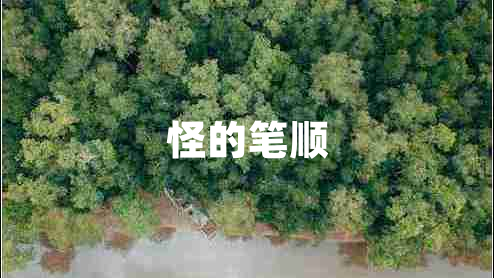 怪的筆順