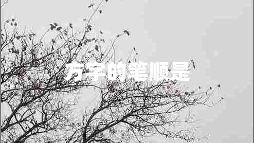 方字的筆順是