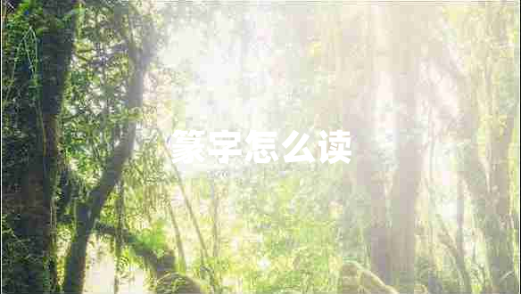 篆字怎么讀