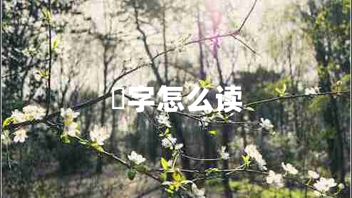 冇字怎么讀