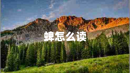 蜱怎么讀