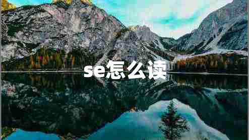 se怎么讀