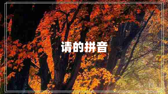 請的拼音