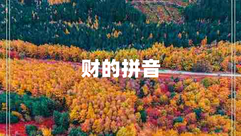 財的拼音