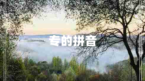 專(zhuān)的拼音