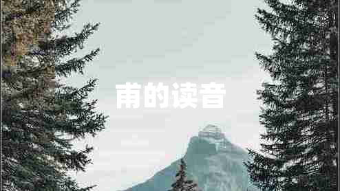 甫的讀音
