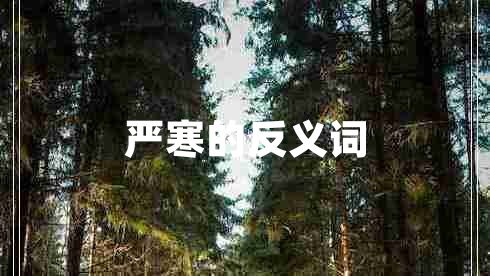 嚴寒的反義詞