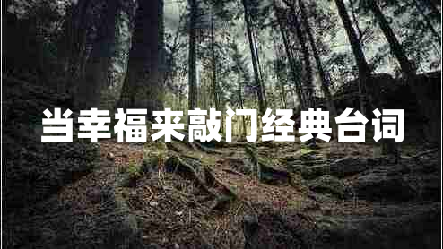 當(dāng)幸福來(lái)敲門經(jīng)典臺(tái)詞