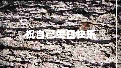 祝自己生日快樂(lè)
