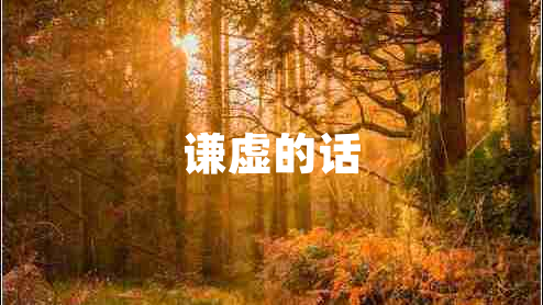 謙虛的話(huà)