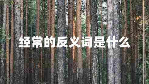 經(jīng)常的反義詞是什么