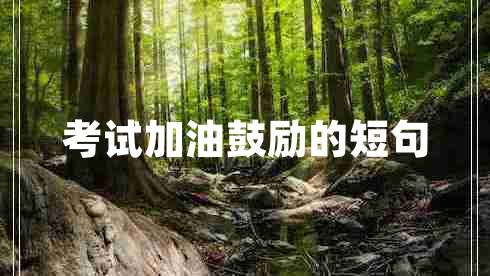 考試加油鼓勵的短句
