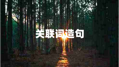 關(guān)聯(lián)詞造句