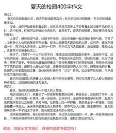 小學(xué)作文夏天的校園