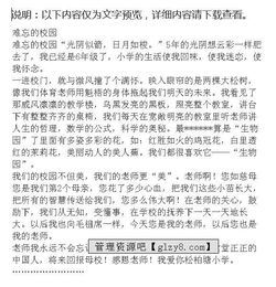 夢(mèng)幻的校園作文