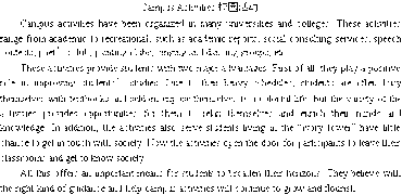 參加校園活動(dòng)的有點(diǎn)英文作文500字