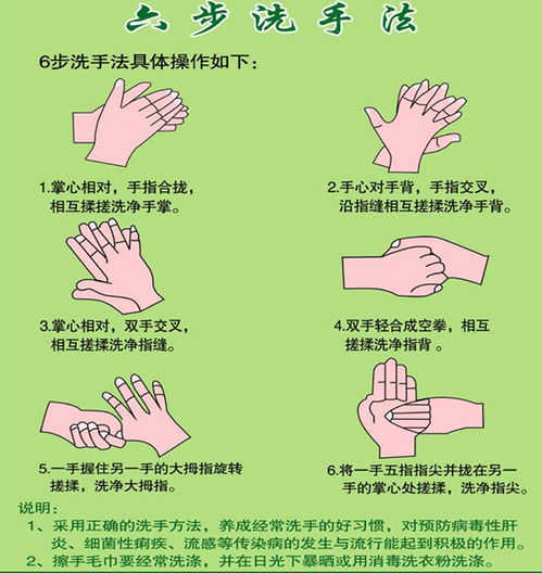 手術室六步洗手注意事項