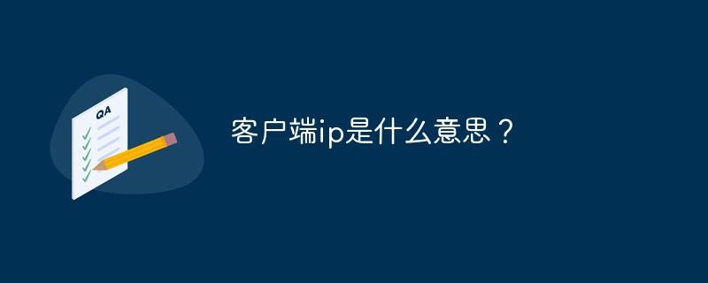 IP是什么？