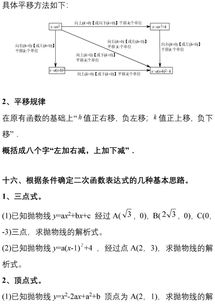 二次函數(shù)知識基礎