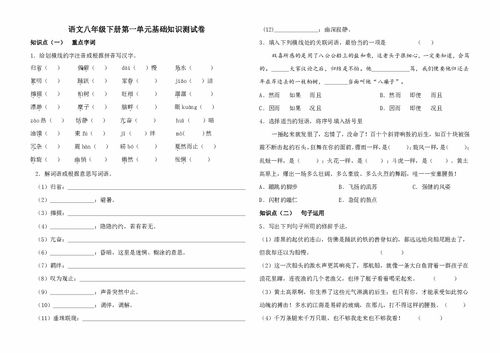 初一下語文基礎知識選擇題,語文基礎知識選擇題及答案,九年級上冊語文基礎知識選擇題