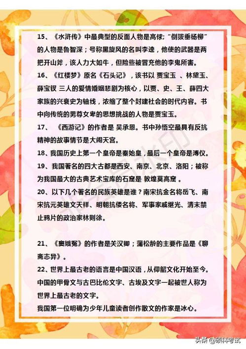 小學(xué)語文課外基礎(chǔ)知識積累