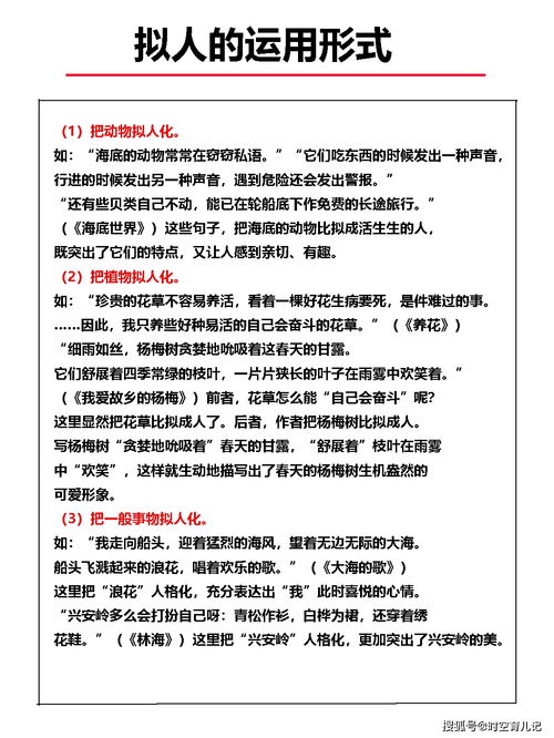 擬人修辭手法基礎(chǔ)知識(shí)