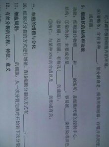 高三生物知識點基礎知識填空